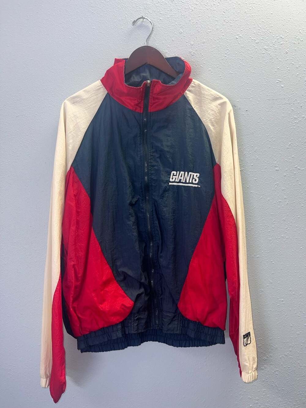 Vintage 90s New York Giants Windbreaker Jacket Mens Large Logo 7 Colorblock 0341